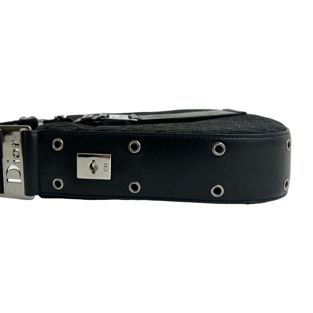 CHRISTIAN DIOR Black Leather Trotter Shoulder Bag - Picture 5 of 10
